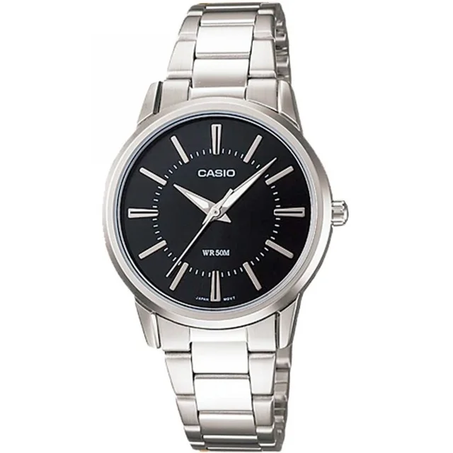 ساعت مچی زنانه کاسیو Casio LTP-1303D-1A | بند استیل نقرهای، صفحه مشکی کلاسیک و رسمی