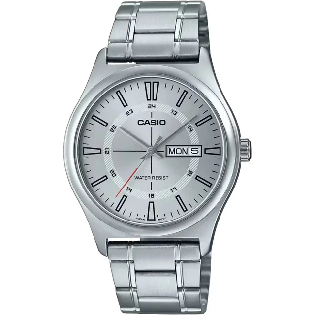 ساعت مچی مردانه کاسیو Casio MTP-V006D-7C | بند استیل نقرهای، صفحه سفید روزمره و رسمی