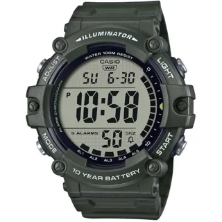 ساعت مچی Casio مدل AE-1500WHX-3A | بند رزینی سبز،صفحه خاکستری، دیجیتال | اسپرت و مقاوم