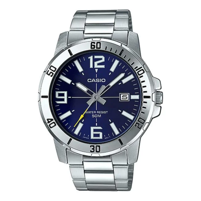 ساعت مچی مردانه کاسیو Casio MTP-VD01D-2B – بند استیل، صفحه آبی، کلاسیک روزمره