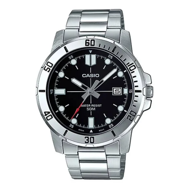 ساعت مچی مردانه کاسیو Casio MTP-VD01D-1E – بند استیل، صفحه مشکی، کلاسیک روزمره