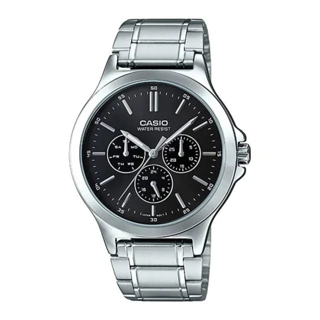 ساعت مچی مردانه کاسیو Casio MTP-V300D-1A | بند استیل، صفحه مشکی مینیمال و کلاسیک