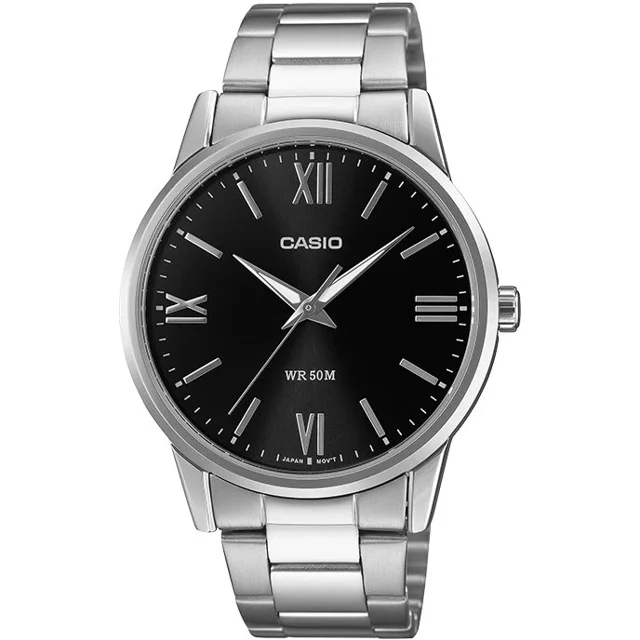 ساعت مچی مردانه کاسیو Casio MTP-1303DD-1A | بند استیل نقرهای، صفحه مشکی کلاسیک و رسمی