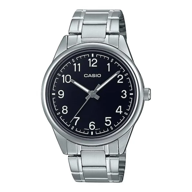 ساعت مچی مردانه کاسیو Casio MTP-V005D-1B4UDF – بند استیل نقرهای، صفحه مشکی، طراحی کلاسیک روزمره
