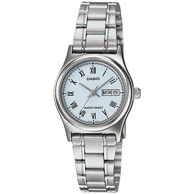 ساعت مچی زنانه Casio مدل LTP-V006D-2B | بند استیل نقره ای و صفحه آبی | کلاسیک