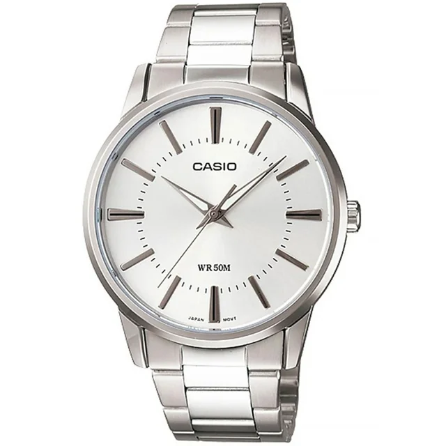 ساعت مچی مردانه کاسیو Casio MTP-1303D-7A | بند استیل نقرهای، صفحه سفید کلاسیک و رسمی